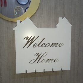 Accueil Cache Disjoncteur Coulissant 34x22 cm | Design Maison “Welcome Home”