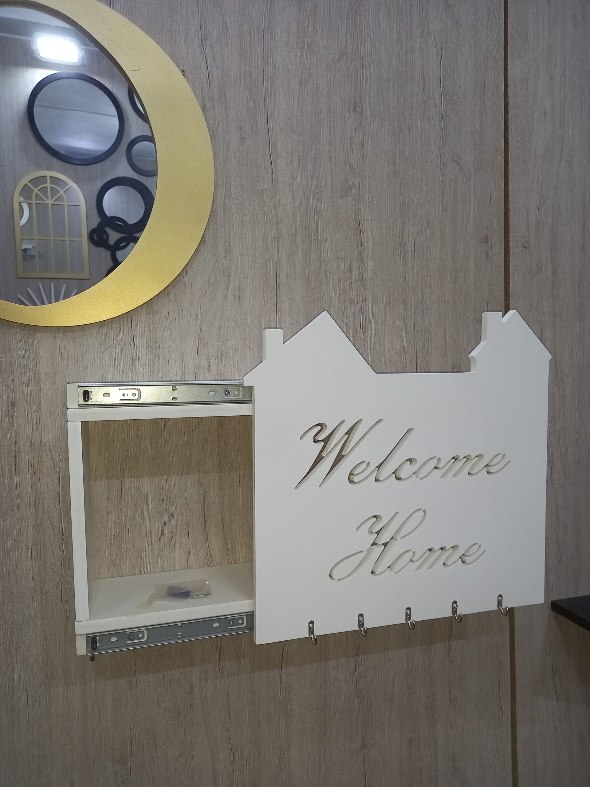 Cache Disjoncteur Coulissant 34x22 cm | Design Maison “Welcome Home” – Image 5