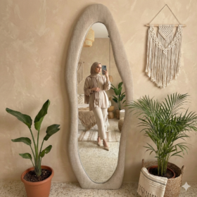 Accueil miroir sur pieds capitonné160x60 cm nouveau modèle