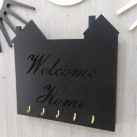 Accueil Cache Disjoncteur Coulissant 34x22 cm | Design Maison “Welcome Home”