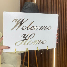 Accueil cache disjoncteur 34x22 cm avec porte clés