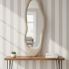 Accueil miroir sur pieds capitonné 130x40 cm nouveau modèle