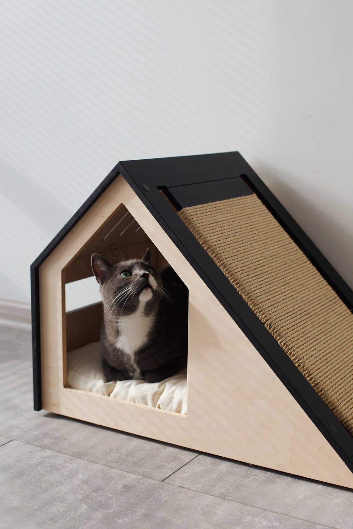 maison moderne pour chat avec grattoir maison moderne pour chat avec grattoir