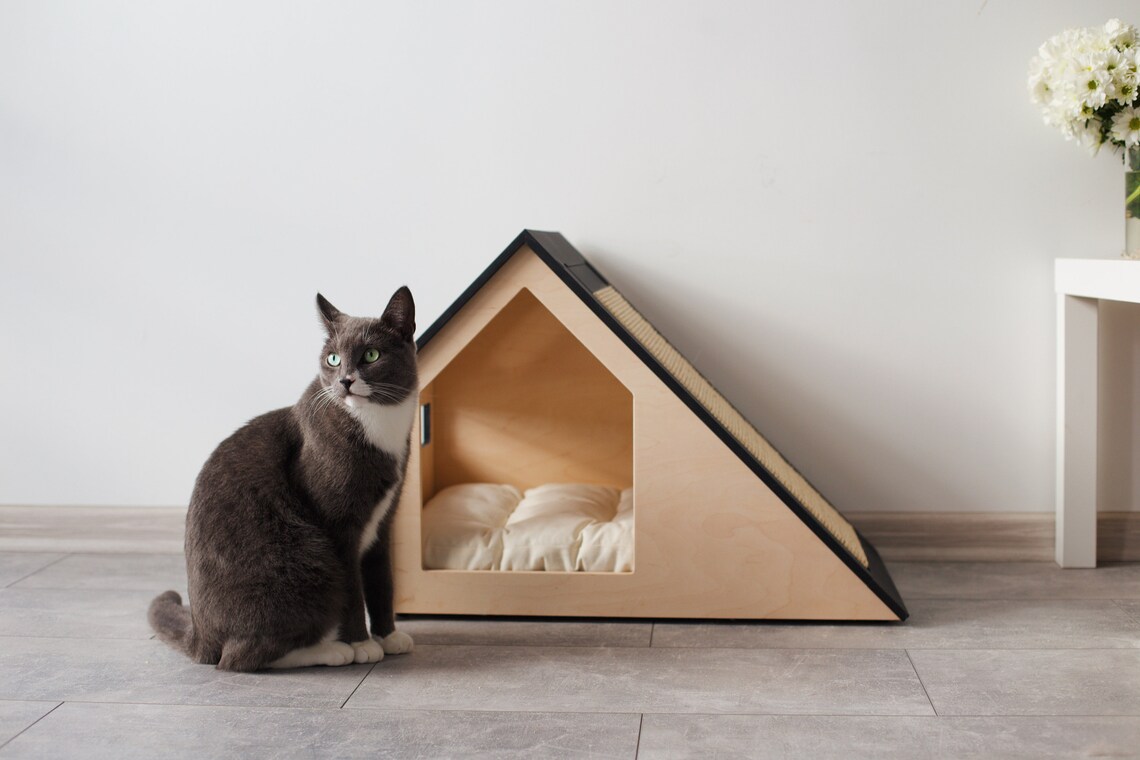 maison moderne pour chat avec grattoir maison moderne pour chat avec grattoir