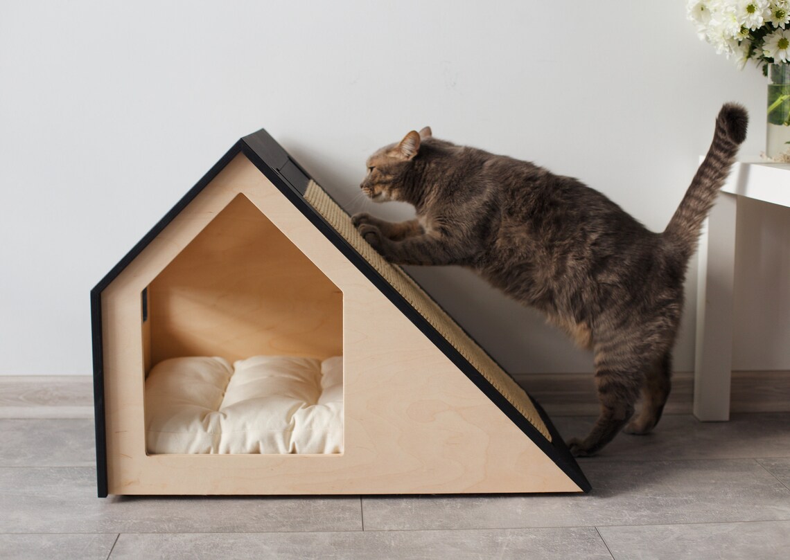 maison moderne pour chat avec grattoir maison moderne pour chat avec grattoir